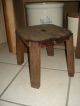 Vintage Antique Primitive Wood Wooden Foot Stool Small Table Bench Primitives photo 3