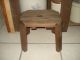 Vintage Antique Primitive Wood Wooden Foot Stool Small Table Bench Primitives photo 4