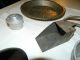 7 Vintage Primitive Kitchen Implements Tools - Pie Tin - Tea - Cheese Grater Primitives photo 2