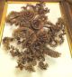 Unframed Antique Victorian Braided Hair Mourning Wreath Collectors Primitives photo 1