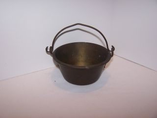Antique Brass Copper Hanging Kettle With Handle Small 5 