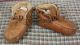 Adorable Antique Leather Ribbon Doll Baby Bear Child Shoes Victorian Era Boots Primitives photo 3