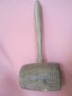 Vintage Antique Heavy Large Wooden Mallet Hammer Tenderizer 13.  75 