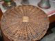 Victorian Wicker Cake Stand,  Cover,  Woven,  Basket Weave,  Brown Wood - Sticks, Primitives photo 1