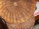 Victorian Wicker Cake Stand,  Cover,  Woven,  Basket Weave,  Brown Wood - Sticks, Primitives photo 4