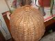 Victorian Wicker Cake Stand,  Cover,  Woven,  Basket Weave,  Brown Wood - Sticks, Primitives photo 5