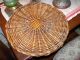 Victorian Wicker Cake Stand,  Cover,  Woven,  Basket Weave,  Brown Wood - Sticks, Primitives photo 8
