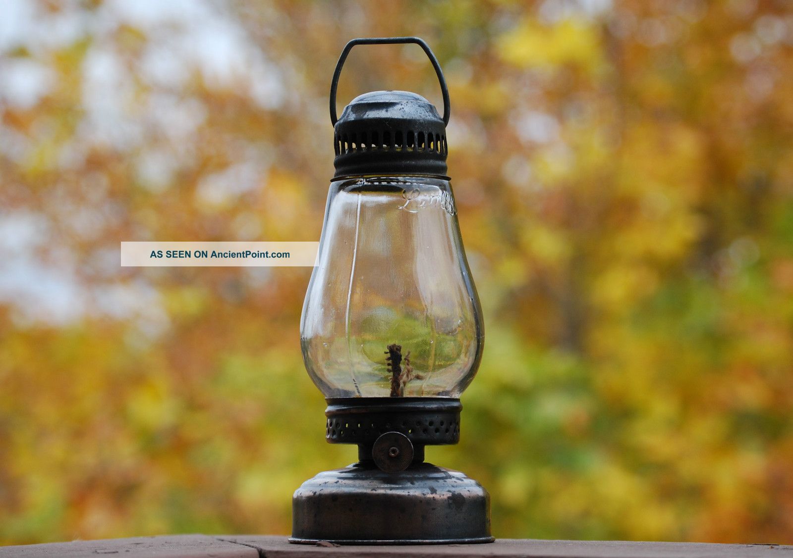 Antique Little Bobs Children ' S Kerosene Skate Lantern Lamp Glass Primitives photo