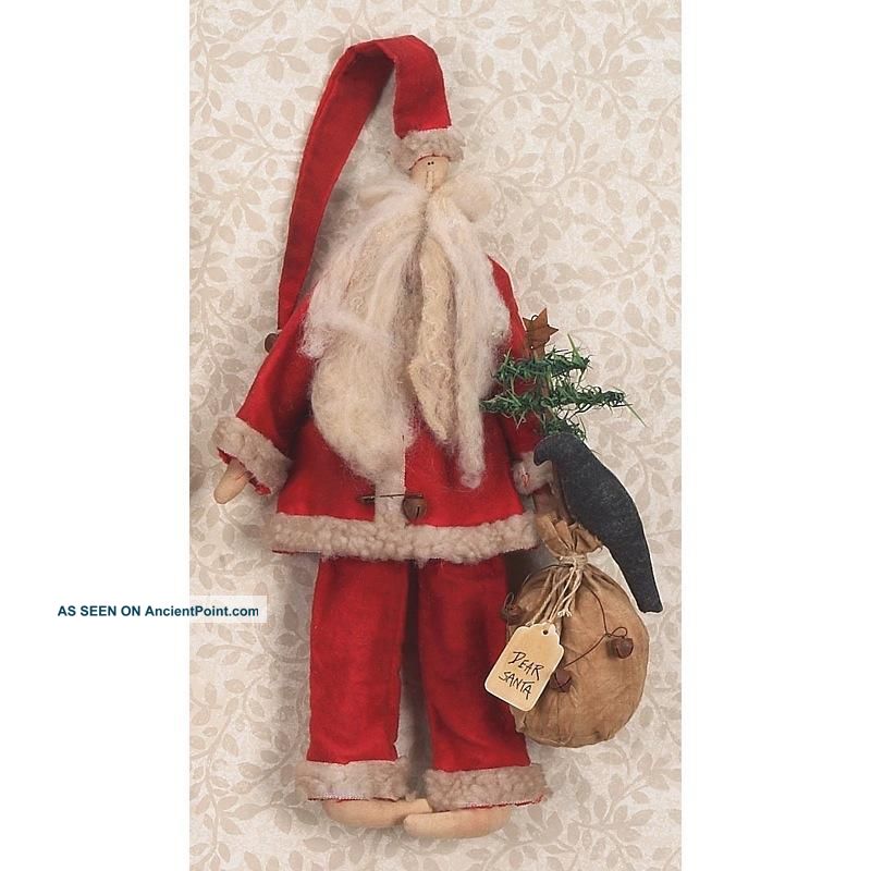 Primitive Dear Santa Fabric Doll Primitives photo