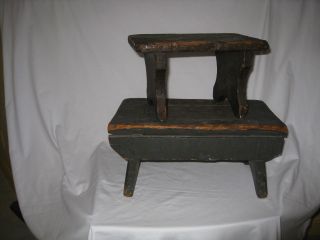 Primitive Handcrafted Small Stools photo