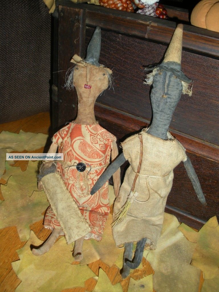 Primitive Fall Halloween Wee Witches - Pineberry Lane Design Primitives photo
