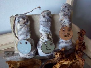 Halloween Mummy Ornies Handmade Creepy Autumn Bowl Fillers Home Decor photo