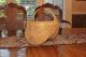 Antique Splint Buttocks Egg Gathering Basket Primitives photo 4