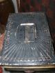 Vintage Metal Document Box - - Empossed Design W/ Handle - - Tin Box Primitives photo 4