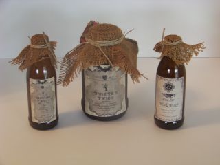 Set Of 3 Primitive Halloween Jars photo
