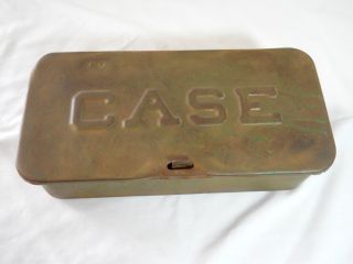 Antique Vintage Case Toolbox Tool Box From Case Tractor Or Piece Of Machinery photo