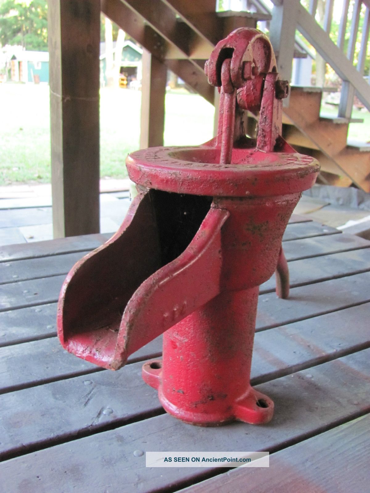 Antique Well Pump Farm Hand Pump Coulds Seneca Falls Ny Usa Red Primitives photo