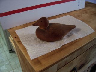 Small Older Duck Decoy,  Carved From Wood photo