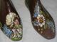Antique Wooden Pair Shoe Lasts - Hand Painted - Detailed - Great Buy Primitives photo 1
