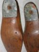 Antique Wooden Pair Shoe Lasts - Hand Painted - Detailed - Great Buy Primitives photo 5