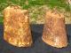 Two Primitive Hand Forged Steel Cow Bells From The 1800 ' S Primitives photo 1
