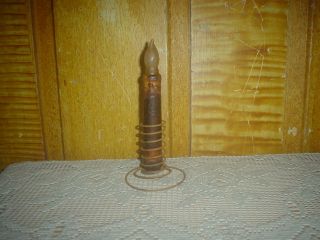 Primitive Rt Spiral Candle Holder Grubby Candle Stick Eb 112 photo