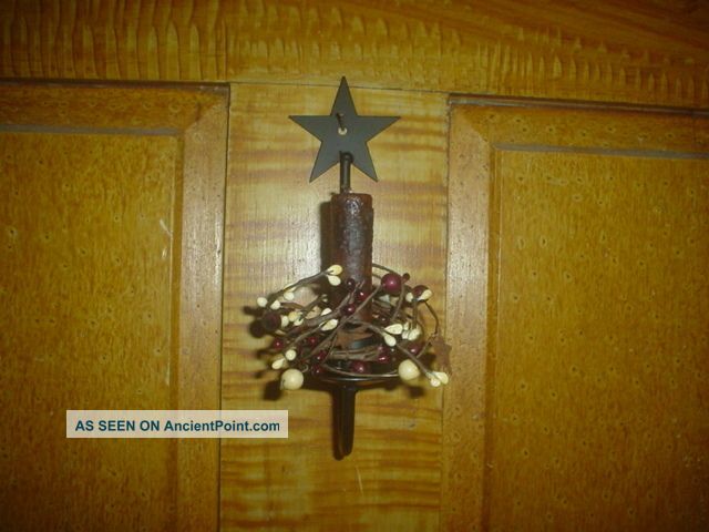 Primitive Metal Star Candle Holder Grubby Candle Berry Ring Eb 133 Primitives photo