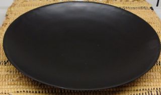 Primitive Black Iron Hammered Candle Pan Dish 10 Inch photo