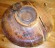 Antique Old Huge Bowl Plate Primitive Wooden Greek Holly Mountain 19th Century Primitives photo 6