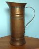 Antique Handcrafted Copper Beer Pitcher 2 Litres From France Primitives photo 2