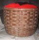 Old Vintage/antique Split Oak Bushel Basket Primitives photo 5