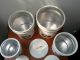 Vintage Aluminum Painted Country Canister Set (4) Primitives photo 5