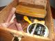 Vintage Oak Dovetailed Shoeshine Box Primitives photo 6