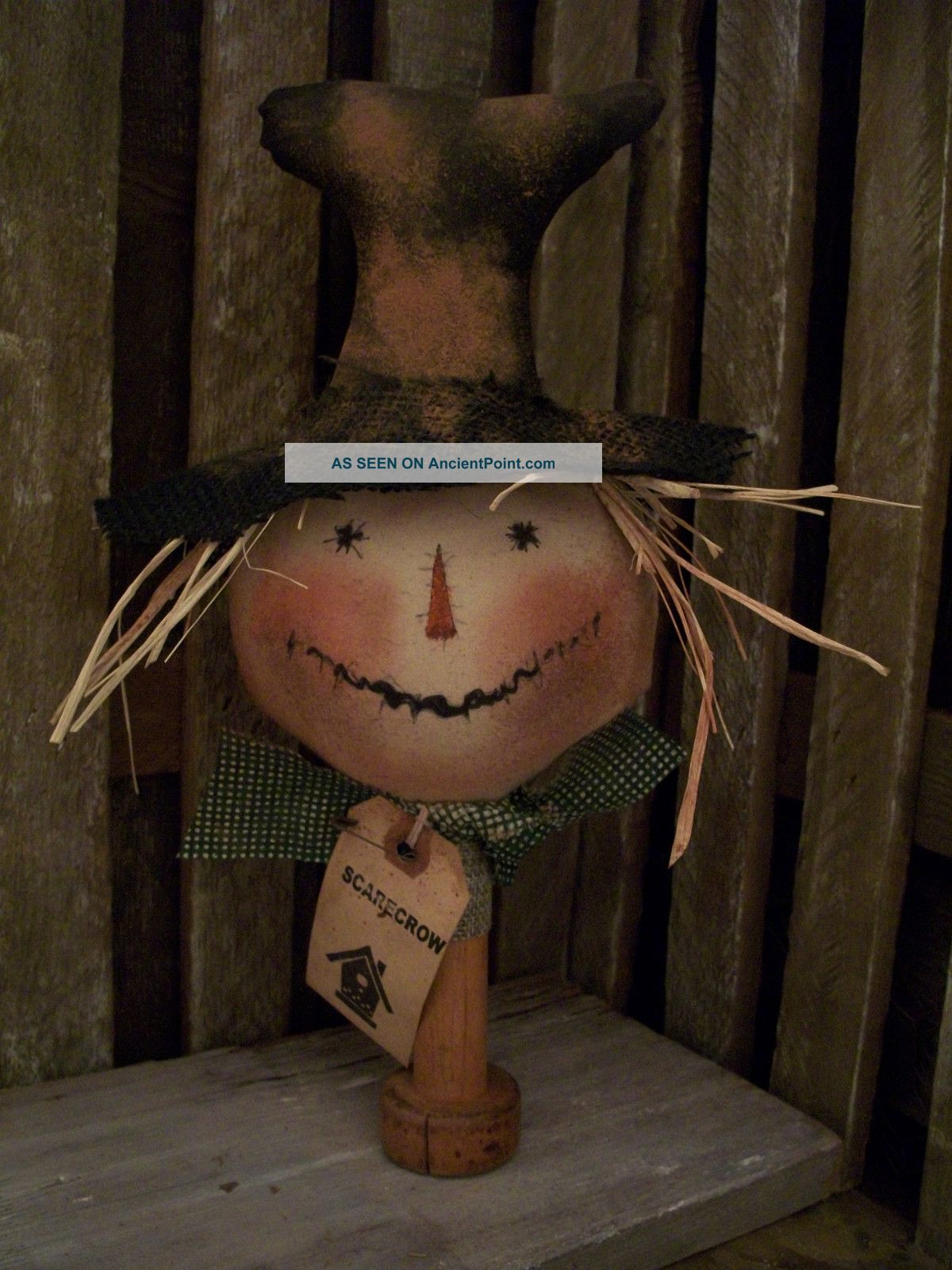 Primitive Scarecrow Bobbin == Green Scarf Doll == Primitives photo