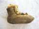 Old Old Single Antique Baby Infant Toddler Shoe Bootie Glass Buttons Old Primitives photo 1