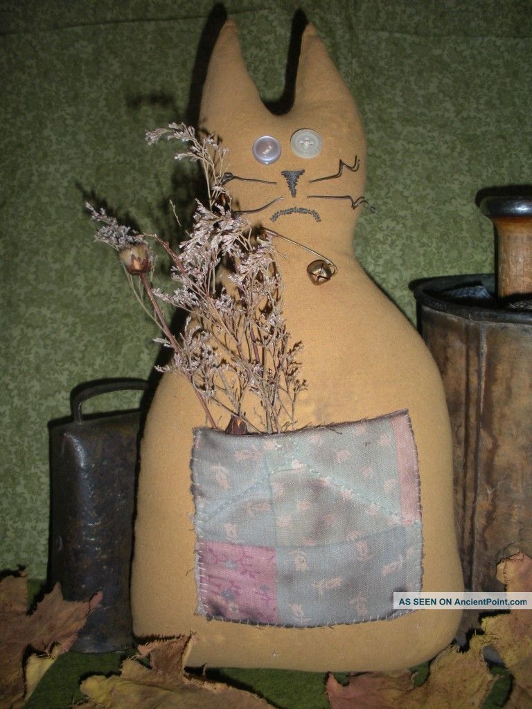 Primitive Fall Halloween Grungy Ole ' Barn Cat Primitives photo