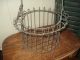 Vintage Primitive Wire Egg Basket With Handle Primitives photo 4