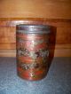 Antique Victorian Hoosier Coffee Tin Canister Primitives photo 1