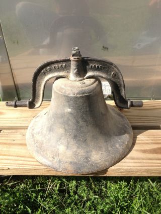 Rumsey Cast Iron Antique Dinner Bell 1800s 2 photo