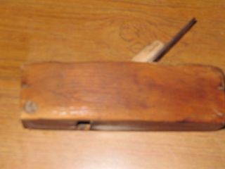 Vintage Tradesman ' S Wood Block Plane For Planing Ood photo