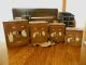 4 Vtg Dovetail Wood/wooden Nesting~stacking Pantry Boxes~fighting Cocks Roosters Primitives photo 4