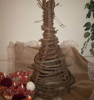 Handmade Grapevine Christmas Tree~rustic~country~western photo