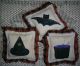 Primitive Tucks Halloween Bowl Fillers Bat Witch Hat Cauldron Handpainted Ornies Primitives photo 2