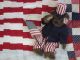 Primitive Hand Crafted American Flag Quilt Wall Hanging Primitives photo 1