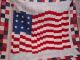 Primitive Hand Crafted American Flag Quilt Wall Hanging Primitives photo 5