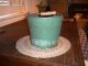 Antique 19th Cent Mini Sml Painted Old Green Wooden Bucket Fine Condition Primitives photo 1
