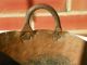 Large Antique Primitive Hand Hammered Copper Pot Cauldron Kettle - Lovely Patina Primitives photo 5