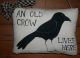Primitive Old Crow Ornie Wallhanging Pillow Tuck Blackbird Primitive Crow Decor Primitives photo 2