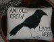 Primitive Old Crow Ornie Wallhanging Pillow Tuck Blackbird Primitive Crow Decor Primitives photo 4