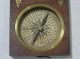 Antique Early 19thc Mahogany Personal Travel Pocket Compass Nr Primitives photo 3